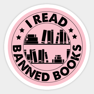 I Read Banned Books T-Shirt Sticker